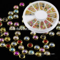 2015 new style 4mm multi-colored edge DIY pearl nail art decoration